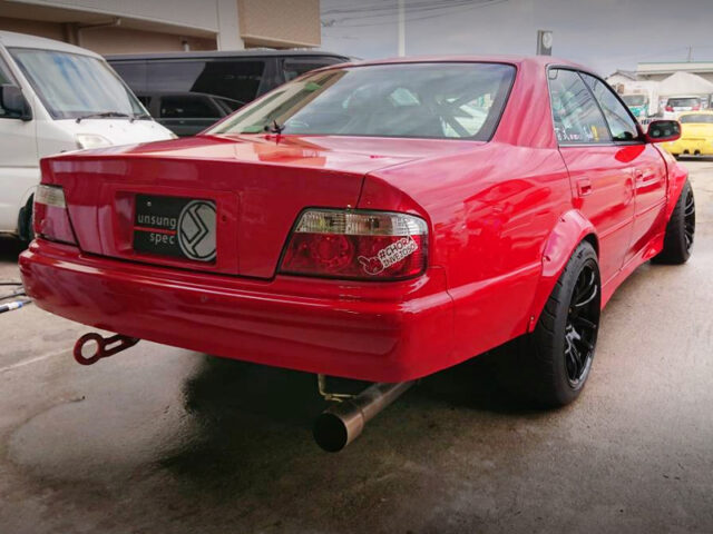 REAR EXTERIOR OF JZX100 CHASER to DRIFT CAR.