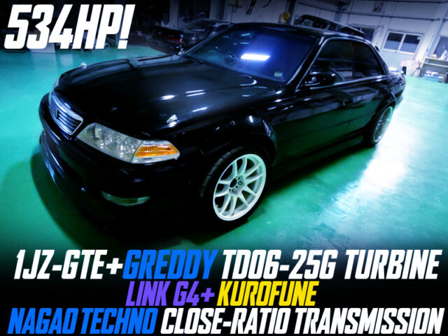 534HP TD06-25G TURBOCHARGED 1JZ-GTE with CLOSE-RATIO GEARBOX into JZX100 MARK2.