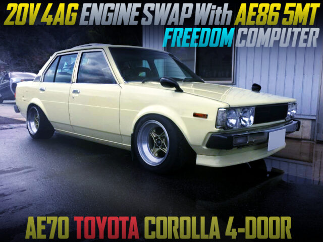 20V 4AG with AE86 5MT and FREEDOM ECU into AE86 COROLLA 4-DOOR.