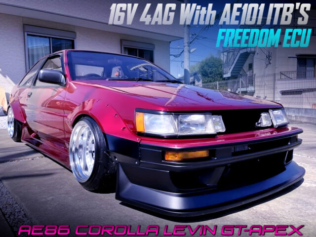 16V 4AG with AE101 ITB's And FREEDOM ECU into AE86 LEVIN 2-dooR GT-APEX WIDEBODY.