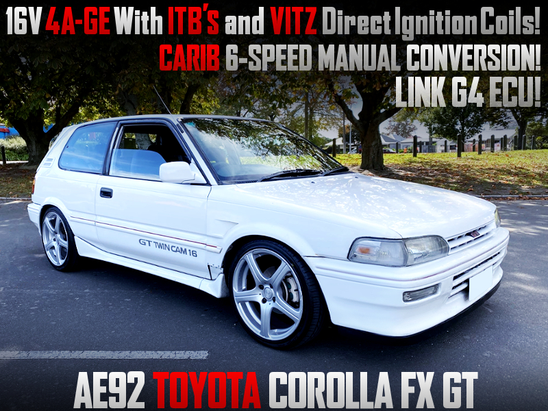 16V 4AGE with ITBs and VITZ DIRECT COILS into AE92 COROLLA FX GT White.