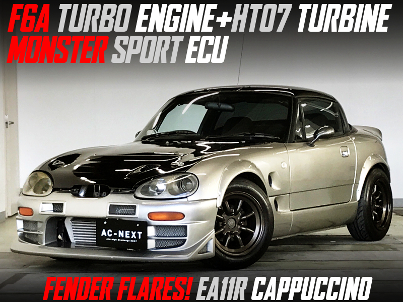 F6A with HT07 turbo and MONSTER SPORT ECU into EA11R CAPPUCCINO WIDEBODY GOLD.