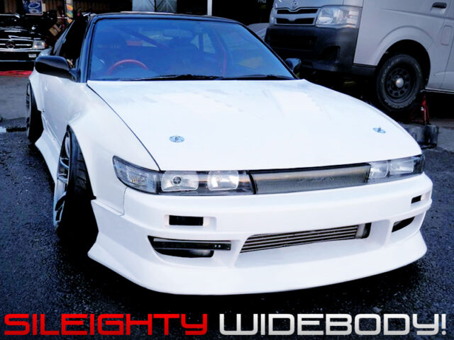 S13 FRONT END and WIDEBODY CONVERSION of 180SX TYPE-3.