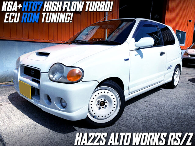 K6A with HT07 HIGH FLOW TURBO OF HA22S ALTO WORKS RSZ WHITE.