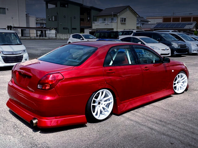 REAR EXTERIOR OF JZX110 VEROSSA with RED METTALIC.