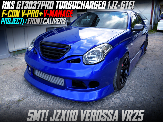 GT3037PRO turbo F-CON V-PRO and V-MANAGE MODIFIED JZX110 VEROSSA VR25 BLUE.