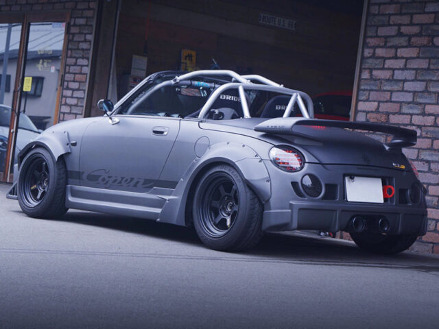 REAR EXTERIOR OF L880K COPEN WIDEBODY.