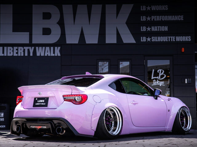 REAR EXTERIOR OF TOYOTA 86 GT WIDEBODY.