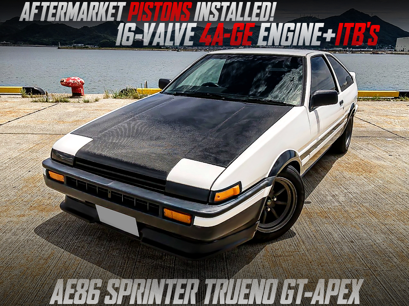 16V 4AG with AFTERMARKET PISTONA and ITBs MODIFIED AE86 TRUENO GT-APEX.