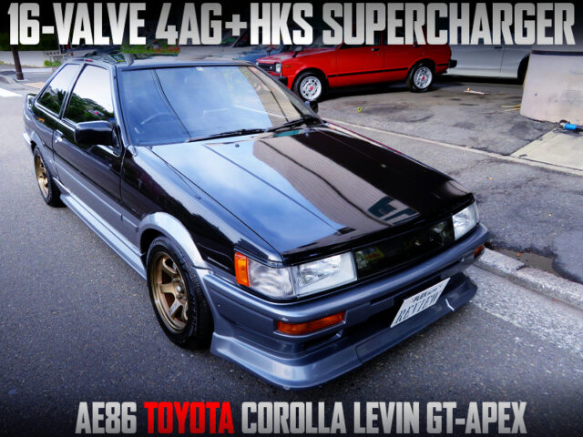 HKS SUPERCHARGED 4AGE into AE86 COROLLA LEVIN GT APEX.