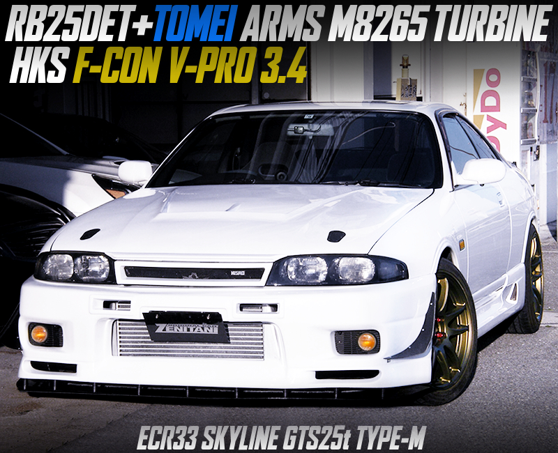 RB25DET with TOMEI M8265 TURBO and F-CON V-PRO MODIFIED ECR33 SKYLINE.