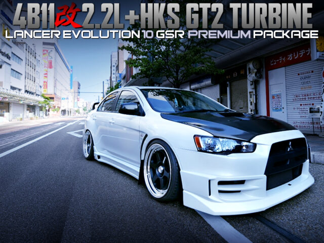 4B11 With 2.2L and GT2 TURBO MODIFIED EVO10 GSR PREMIUM PACKAGE.