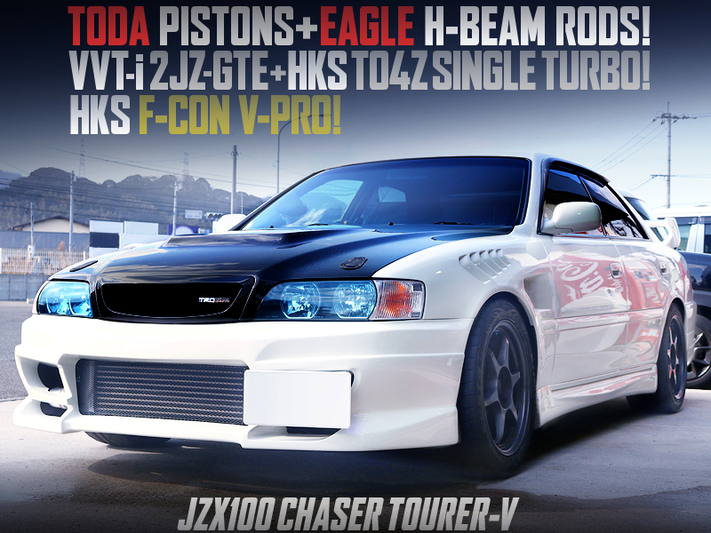 2JZ-GTE with TO4Z SINGLE TURBO and 5MT MODIFIED JZX100 CHASER TOURER-V.