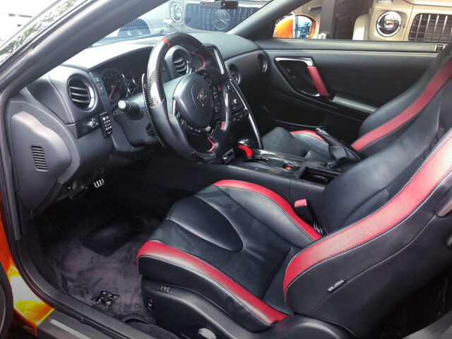 LEFT HAND DRIVE INTERIOR OF R35 NISSAN GT-R.