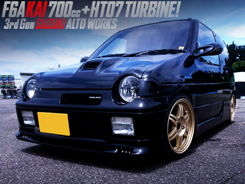 F6A with 700cc STROKER and HT07 TURBO into 3rd Gen SUZUKI ALTO WORKS.