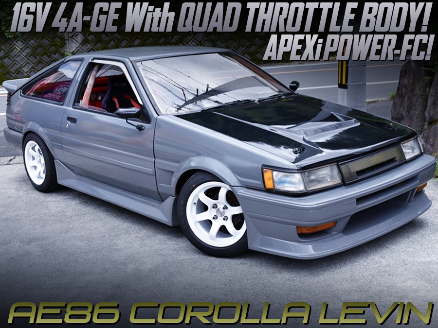16V 4AGE with ITBs and POWER-FC ECU MODIFIED AE86 LEVIN.