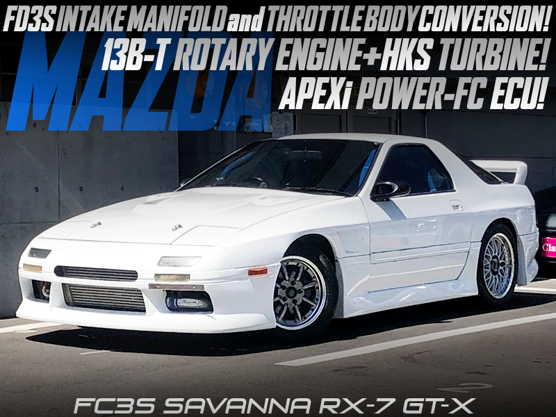HKS TURBOCHARGED 13B-T engine With FD INTAKE and THROTTLE into FC3S RX-7.