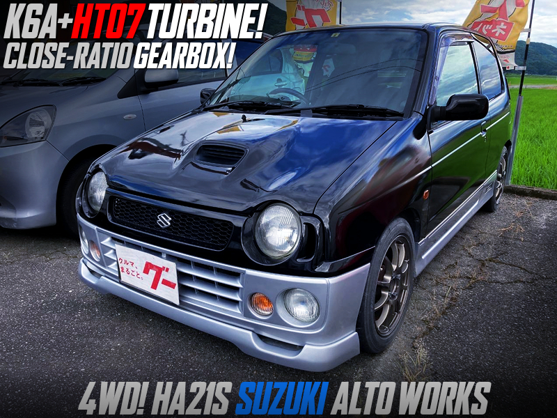 K6A TWINCAM with HT07 TURBO and CLOSE-RATIO GEARBOX into HA21S ALTO WORKS.
