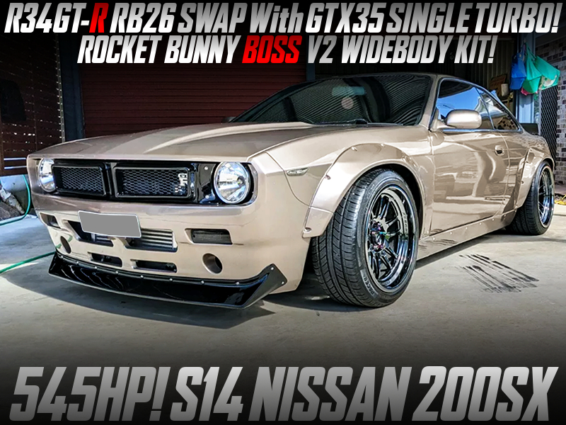 RB26 SINGLE TURBO and BOSS V2 WIDEBODY KIT MODIFIED S14 NISSAN 200SX.