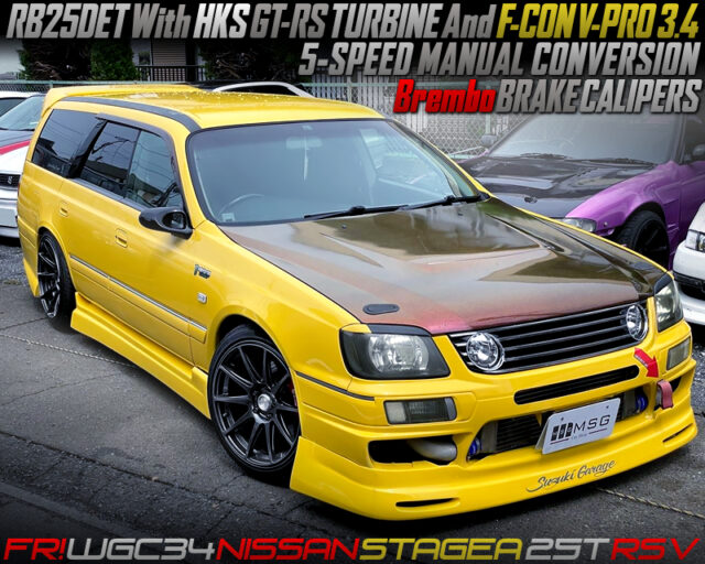 5MT CONCERSINON and GT-RS TURBINE MODIFIED OF WGC34 STAGEA 25t RS V.