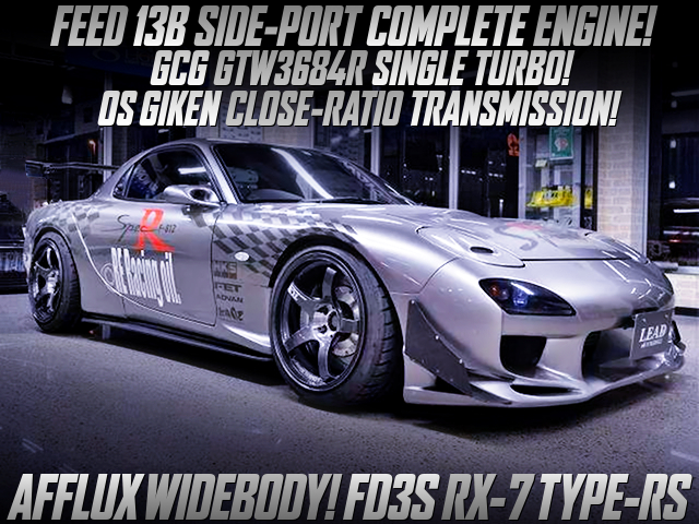 FEED 13B SIDE PORT with GTW3684R TURBO into FD3S MAZDA RX7 TYPE-RS.