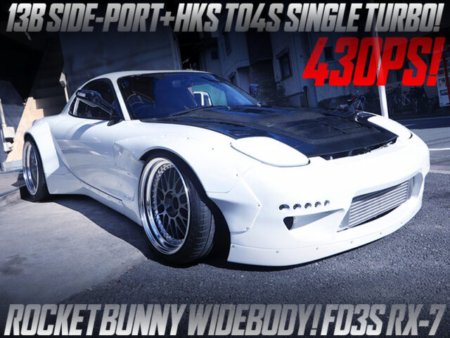 ROCKET BUNNY WIDEBODY and TO4S SINGLE TURBO MODIFIED FD3S RX7.