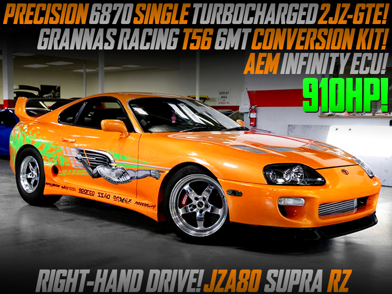 6870 SINGLE TURBO and T56 6MT SWAP MODIFIED JZA80 SUPRA RZ FAST FURIOUS STYLE.