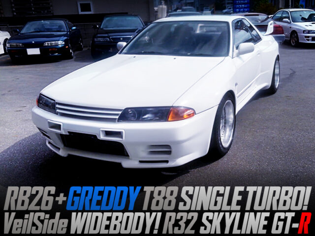 VeilSide WIDEBODY and T88 SINGLE TURBO MODIFIED R32 GT-R.