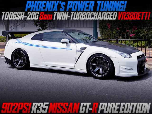 VR38 with TD06SH-20G 8cm TURBOS into R35 GT-R PURE EDITION.