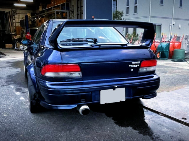 REAR EXTERIOR of GC8 IMPREZA WRX WIDEBODY.