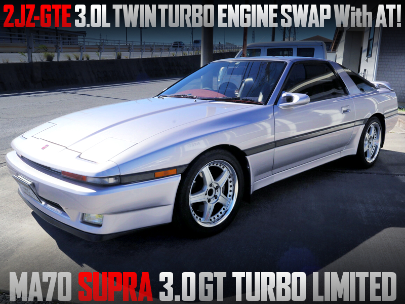 2JZ-GTE TWIN TURBO SWAP with AT into MA70 SUPRA 3.0GT TURBO LIMITED.