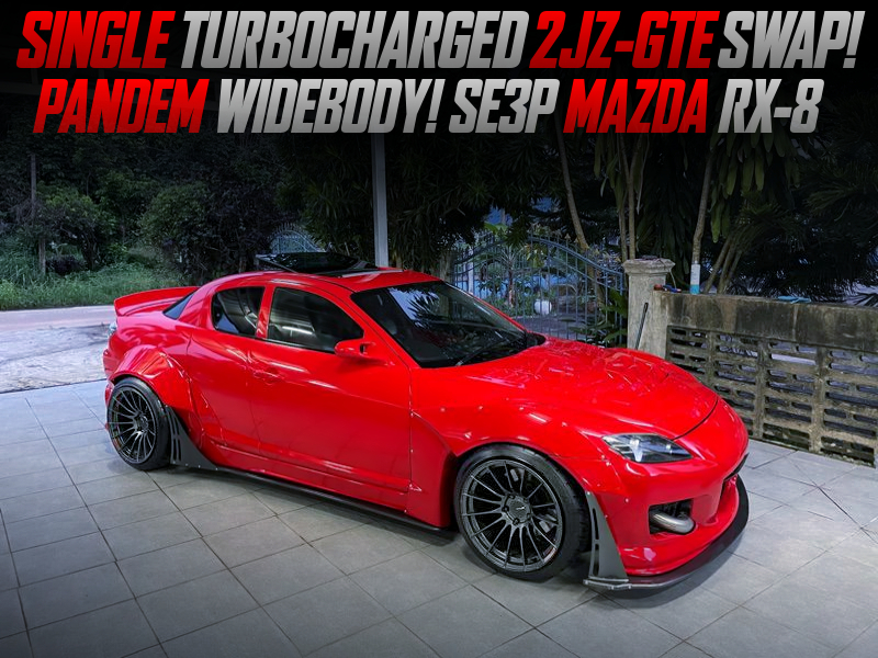 450HP SINGLE TURBOCHARGED 2JZ-GTE SWAPPED SE3P RX8 PANDEM WIDEBODY.