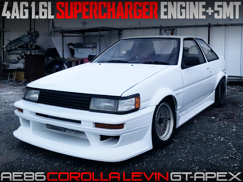 4AG SUPERCHARGER SWAPPED AE86 COROLLA LEVIN GT-APEX.