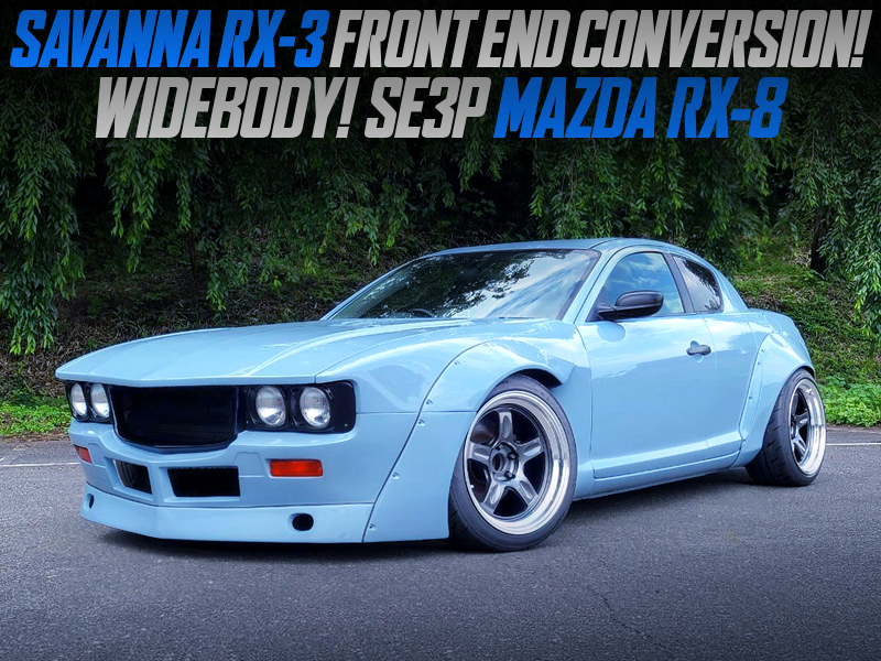 MAZDA RX-8 to RX-3 FRONT END and WIDEBODY CONVERSION.