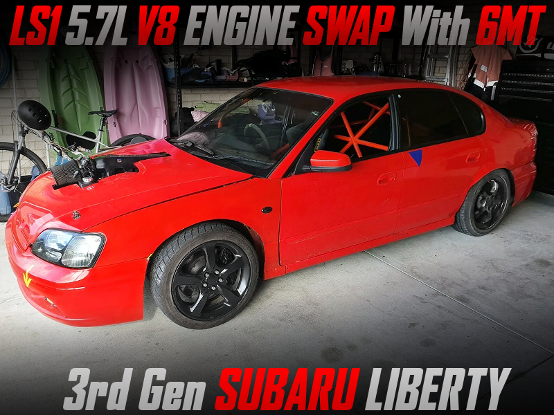 LS1 5.7L V8 and T56 6MT SWAPPED 3rd Gen SUBARU LIBERTY SEDAN.