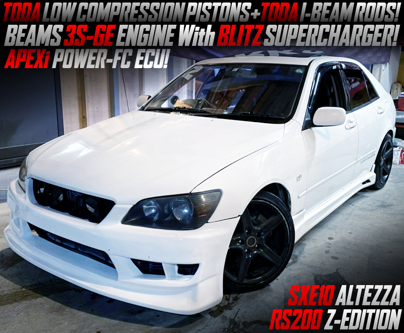 TODA LOW COMP PISTONS and I-BEAM RODS INSTALLED 3S-GE ENGINE with BLITZ SUPERCHARGER into an ALTEZZA.