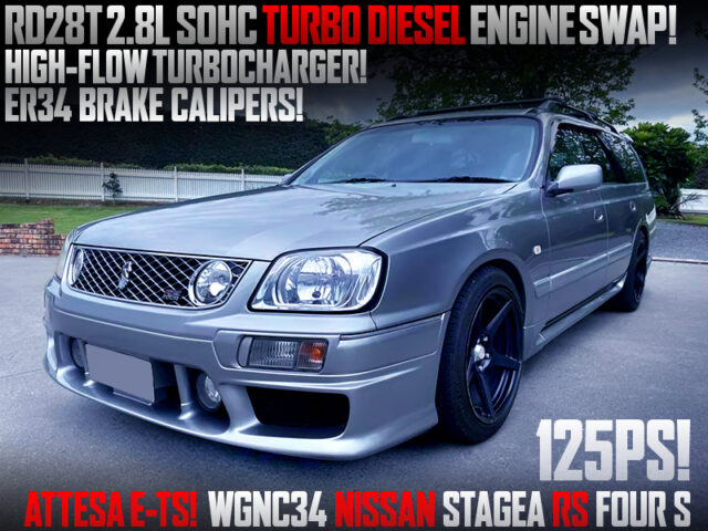 RD28T 2.8L SOHC TURBO DIESEL ENGINE SWAPPED WGNC34 STAGEA RS FOUR S.