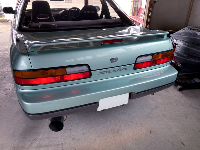 REAR TAIL LIGHT of Lime Green Two-Tone S13 SILVIA 1.8 Q'S.