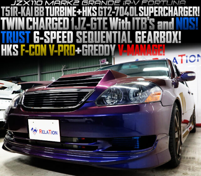TWIN CHARGED 1JZ-GTE into JZX110 MARK2 GRANDE iR-V FORTUNA. 