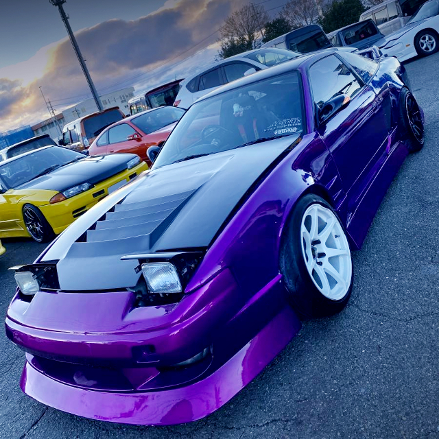 FRONT EXTERIOR of CANDY PURPLE RPS13 NISSAN 180SX.