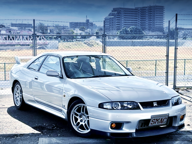 FRONT EXTERIOR of SILVER R33 GT-R.