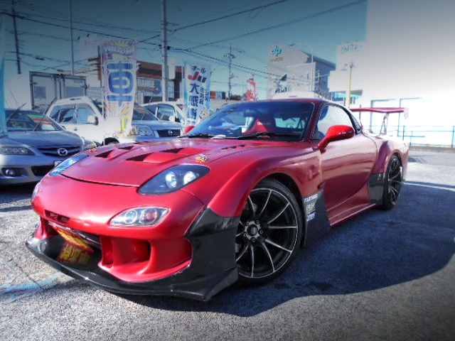 FRONT EXTERIOR of RE AMEMIYA D1 WIDEBODY RX7.
