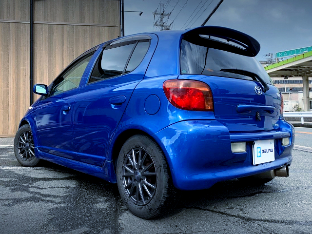 REAR EXTERIOR of BLUE NCP13 VITZ RS.