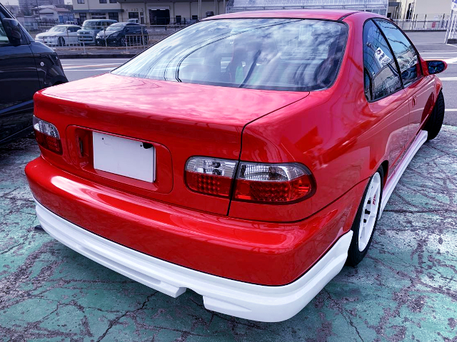 REAR EXTERIOR of EJ1 CIVIC COUPE.