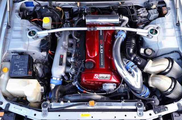 GT2860R1 TWIN TURBOCHARGED RB26 2.8L STROKER BUILT by SUSUKI RACING.