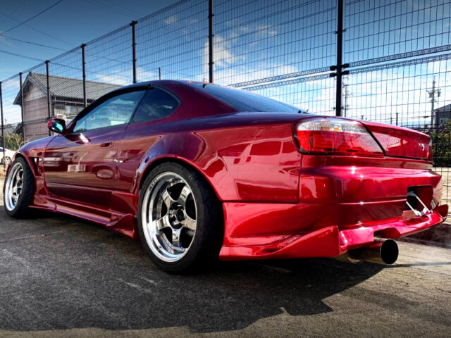 REAR EXTERIOR of RED CANDY PAINTED to S15 SILVIA SPEC-R.