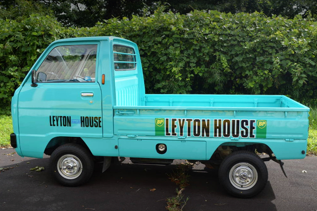 LEFT-SIDE EXTERIOR of LEYTON HOUSE HONDA TN-ACTY REPLICA.