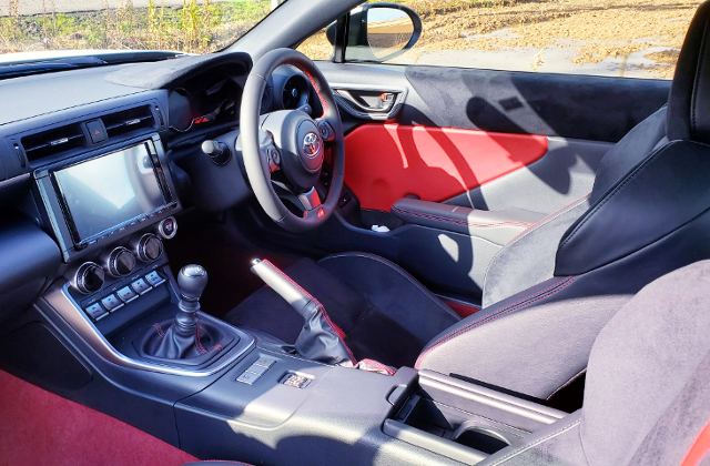 DRIVER'S SIDE DASHBOARD and STEERING of ZN8 TOYOTA GR86 RZ.