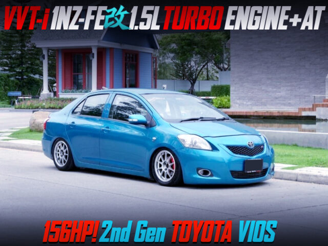 1NZ-FE with BOLT ON TURBO into 2nd Gen TOYOTA VIOS.