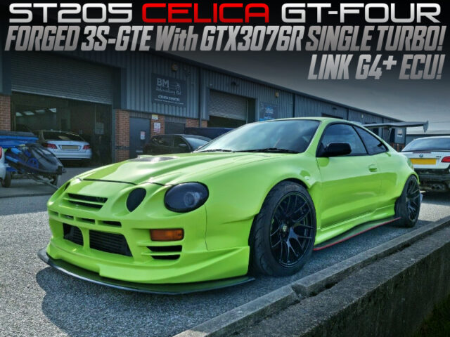 CUSTOM ONE-OFF WIDE BODIED, FORGED INTERNALS 3S-GTE with GTX3076R TURBO into ST205 CELICA GT4.